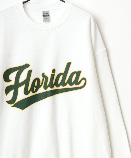 Lazar（ラザル）の「MINNESOTA/FLORIDA 別注 裏起毛 オーバーサイズ カレッジロゴ スウェット レディース メンズ トレーナー（スウェット・メンズ・ホワイト/アッシュグレー/ブラック/ネイビー/ホワイト系その他/ブラック系その他/グレー系その他/ブルー系その他/グリーン系その他/グリーン・M/L/XL）」の11枚目の写真