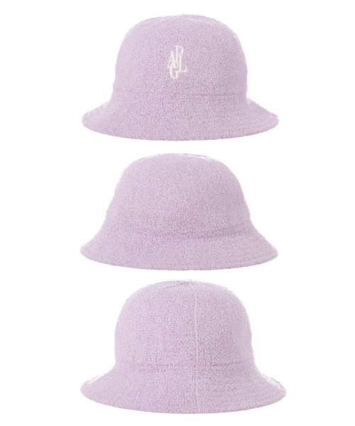 ANAP GiRL(アナップガール)の「刺繍入サーモメトロハット(ハット・キッズ・ブラック/ラベンダー/ホワイト・FREE)」の11枚目の写真