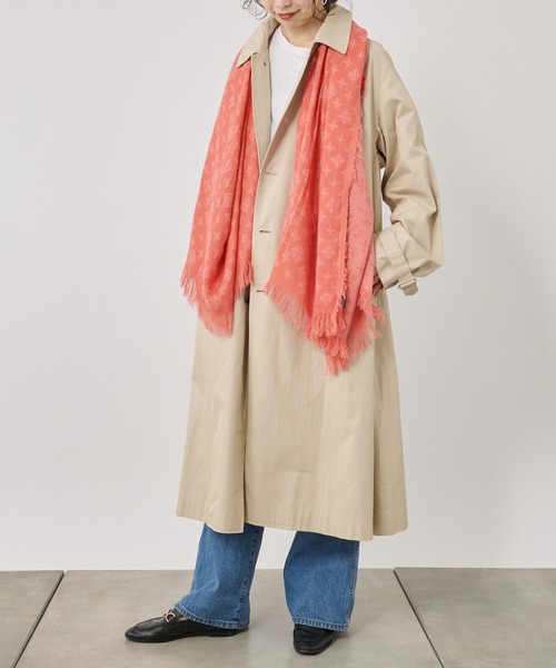 russet(ラシット)の「ストール(B-007)(ストール/ショール・レディース・ライトグレー/ライトブルー/クリーム/ローズ/ブルー系その他4/サーモンピンク/ピンクベージュ・FREE)」の9枚目の写真