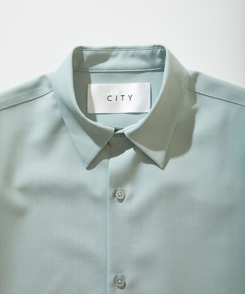 city（シティ）の「WOOL SHIRTS/ウールオーバーシャツ（シャツ/ブラウス・メンズ・ベージュ/ミント/ライトブルーグレー/ダークグレー・1/2/3）」の9枚目の写真