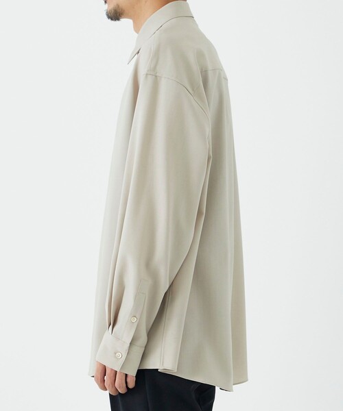 city（シティ）の「WOOL SHIRTS/ウールオーバーシャツ（シャツ/ブラウス・メンズ・ベージュ/ミント/ライトブルーグレー/ダークグレー・1/2/3）」の10枚目の写真