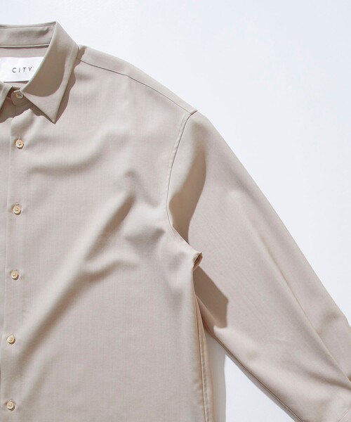 city（シティ）の「WOOL SHIRTS/ウールオーバーシャツ（シャツ/ブラウス・メンズ・ベージュ/ミント/ライトブルーグレー/ダークグレー・1/2/3）」の19枚目の写真