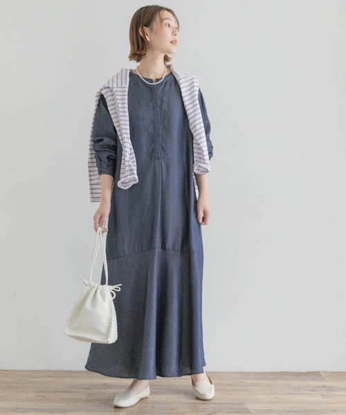 F by ROSSO（エフバイロッソ）の「F by ROSSO　シャンブレーデニムフレアワンピース（ワンピース・レディース・ライトブルー/インディゴブルー・38/36）」の17枚目の写真