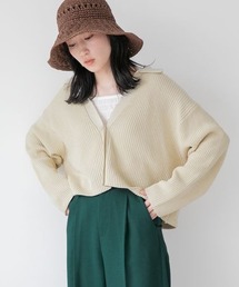 LOWRYS FARM | スキッパーショートカーディガンＬＳ　274011(カーディガン/ボレロ)