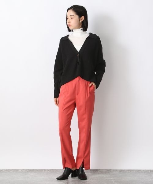 LOWRYS FARM(ローリーズファーム)の「スキッパーショートカーディガンLS 274011(カーディガン/ボレロ・レディース・ブラック/オレンジ/グリーン/アイボリー・FREE)」の5枚目の写真