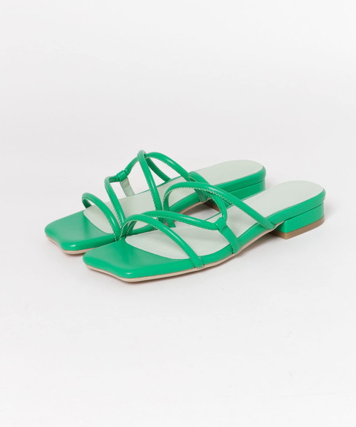 SENSE OF PLACE by URBAN RESEARCH(センスオブプレイスバイアーバンリサーチ)の「コードアシメクロスサンダル(サンダル・レディース・アイボリー/イエロー/シルバー/ブラック/グリーン・LARGE/SMALL/MEDIUM)」の6枚目の写真