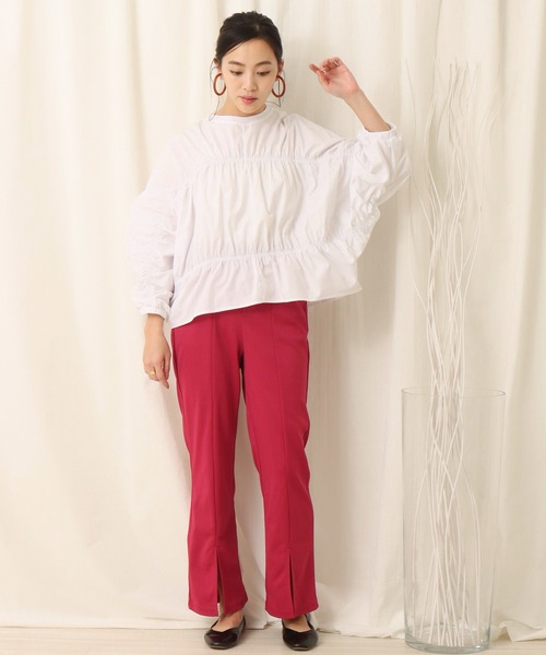 libelle more(リベル モア)の「ボーダーギャザーブラウス(シャツ/ブラウス・レディース・ホワイト/ブラック・M)」の21枚目の写真