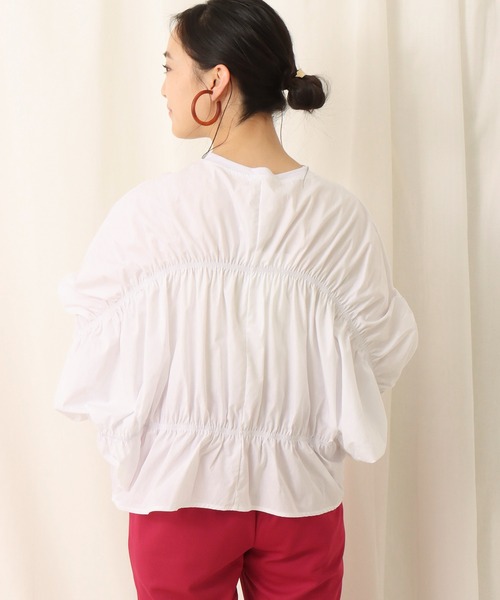 libelle more(リベル モア)の「ボーダーギャザーブラウス(シャツ/ブラウス・レディース・ホワイト/ブラック・M)」の22枚目の写真