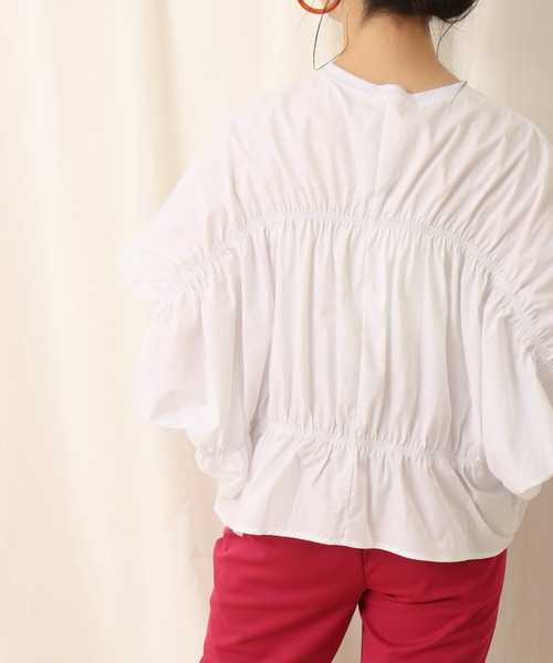 libelle more(リベル モア)の「ボーダーギャザーブラウス(シャツ/ブラウス・レディース・ホワイト/ブラック・M)」の19枚目の写真