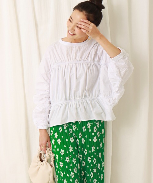 libelle more(リベル モア)の「ボーダーギャザーブラウス(シャツ/ブラウス・レディース・ホワイト/ブラック・M)」の14枚目の写真