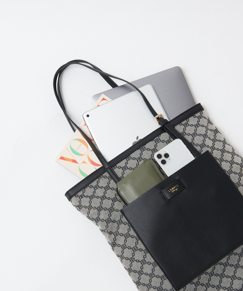 LOWELL things(ロウェル シングス)の「●【WEB限定】ファブリックジャガードA4トートBAG(トートバッグ・レディース・ダークベージュ/ブラック/ベージュ・フリー)」の10枚目の写真