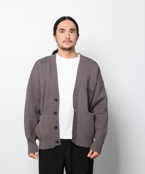 LUSOR（ルーソル）の「LUSOR（ルーソル） Wジャカードロゴカーディガン（カーディガン/ボレロ・メンズ・ブルーグレー/チャコール/ライトグレー・MEDIUM/LARGE）」の3枚目の写真