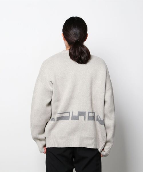 LUSOR（ルーソル）の「LUSOR（ルーソル） Wジャカードロゴカーディガン（カーディガン/ボレロ・メンズ・ブルーグレー/チャコール/ライトグレー・MEDIUM/LARGE）」の7枚目の写真