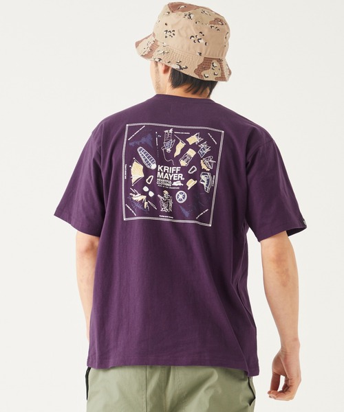 KRIFF MAYER（クリフメイヤー）の「抗菌半袖ポケTEE(キャンプ)（Tシャツ/カットソー・メンズ・パープル/ネイビー/オフホワイト/オレンジ/グリーン/チャコール・SMALL/MEDIUM/LARGE/X-LARGE）」の6枚目の写真