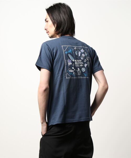 KRIFF MAYER（クリフメイヤー）の「抗菌半袖ポケTEE(キャンプ)（Tシャツ/カットソー・メンズ・パープル/ネイビー/オフホワイト/オレンジ/グリーン/チャコール・SMALL/MEDIUM/LARGE/X-LARGE）」の5枚目の写真