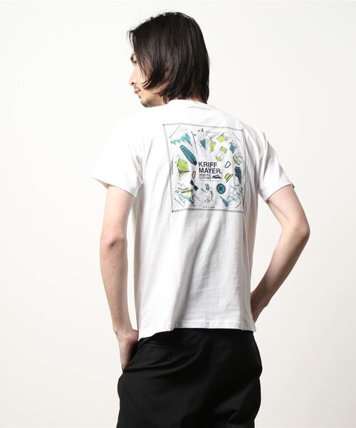 KRIFF MAYER（クリフメイヤー）の「抗菌半袖ポケTEE(キャンプ)（Tシャツ/カットソー・メンズ・パープル/ネイビー/オフホワイト/オレンジ/グリーン/チャコール・SMALL/MEDIUM/LARGE/X-LARGE）」の2枚目の写真