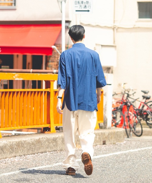 BROKEN BASE（ブロークンベース）の「M55オーバーサイズプルオーバー（シャツ/ブラウス・メンズ・オフホワイト/カーキ/インディゴブルー・MEDIUM/LARGE）」の12枚目の写真