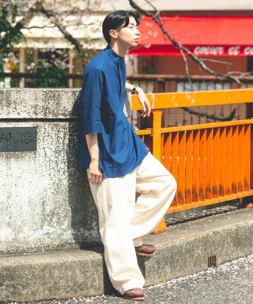 BROKEN BASE（ブロークンベース）の「M55オーバーサイズプルオーバー（シャツ/ブラウス・メンズ・オフホワイト/カーキ/インディゴブルー・MEDIUM/LARGE）」の16枚目の写真