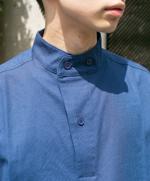 BROKEN BASE（ブロークンベース）の「M55オーバーサイズプルオーバー（シャツ/ブラウス・メンズ・オフホワイト/カーキ/インディゴブルー・MEDIUM/LARGE）」の18枚目の写真