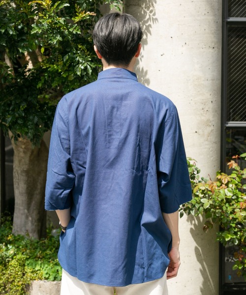 BROKEN BASE（ブロークンベース）の「M55オーバーサイズプルオーバー（シャツ/ブラウス・メンズ・オフホワイト/カーキ/インディゴブルー・MEDIUM/LARGE）」の20枚目の写真