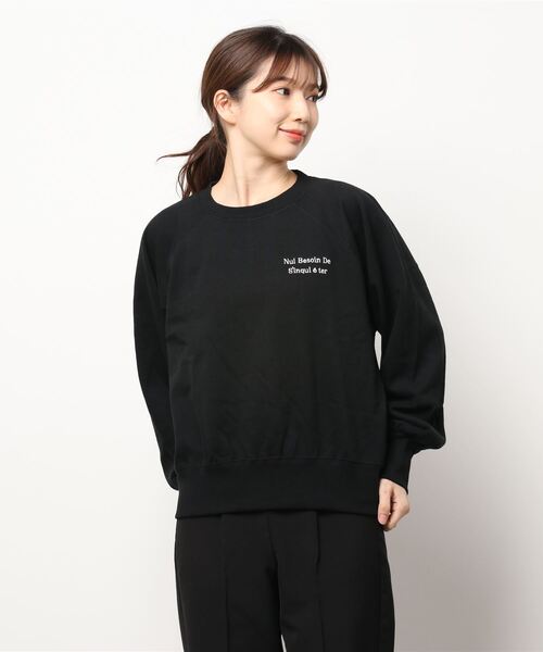 LOWRYS FARM(ローリーズファーム)の「ウラロゴ刺繍ショートLS 267729(スウェット・レディース・ブラック/グレー/ピンク/アイボリー・FREE)」の8枚目の写真