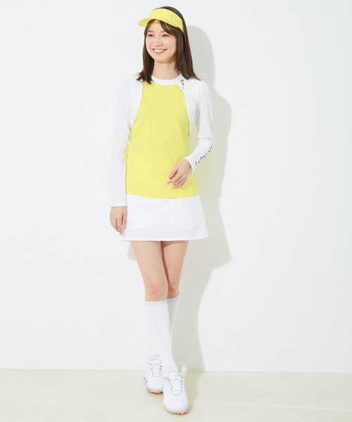 JUN&ROPE'(ジュンアンドロペ)の「【UV】【吸水速乾】切替ライン使いスリットノースリーブプルオーバー(Tシャツ/カットソー・レディース・ホワイト/ブラック/レッド/イエロー/ライトグリーン・S/M/L)」の7枚目の写真