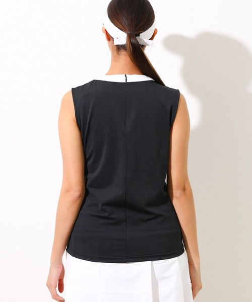 JUN&ROPE'(ジュンアンドロペ)の「【UV】【吸水速乾】切替ライン使いスリットノースリーブプルオーバー(Tシャツ/カットソー・レディース・ホワイト/ブラック/レッド/イエロー/ライトグリーン・S/M/L)」の17枚目の写真