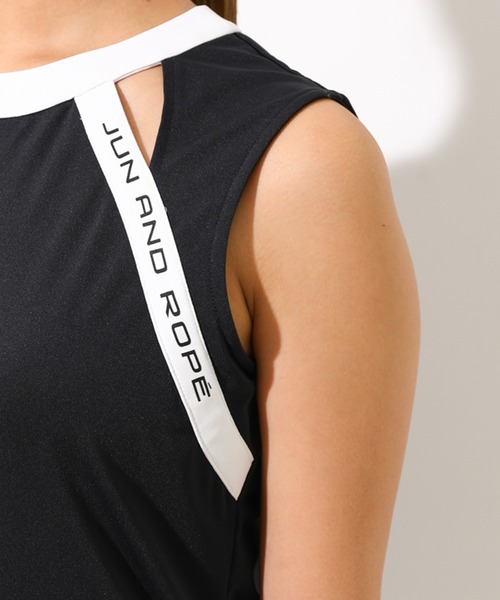JUN&ROPE'(ジュンアンドロペ)の「【UV】【吸水速乾】切替ライン使いスリットノースリーブプルオーバー(Tシャツ/カットソー・レディース・ホワイト/ブラック/レッド/イエロー/ライトグリーン・S/M/L)」の20枚目の写真