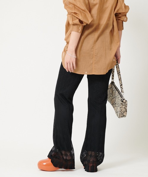 U by SPICK&SPAN(ユーバイスピックアンドスパン)の「クロシェパンツ◆(その他パンツ・レディース・ブラック/ホワイト系その他・38/36)」の3枚目の写真