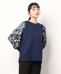 ELVENCE DEUX | ボカシガラドッキングPT(Tシャツ/カットソー)