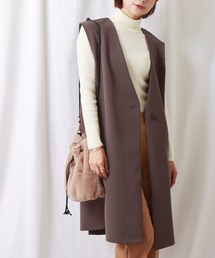 両面ツイル　ロングベスト