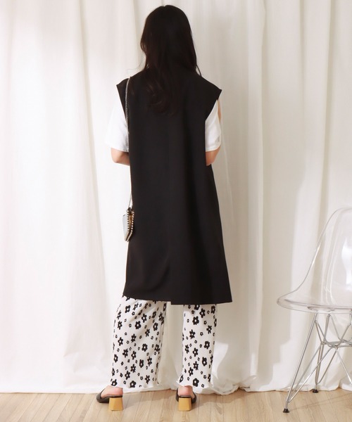 libelle more(リベル モア)の「両面ツイル ロングベスト(ベスト・レディース・ライトカーキ/ブラック/モカ/グレイッシュベージュ/ブラウン/グリーン・L/M)」の17枚目の写真