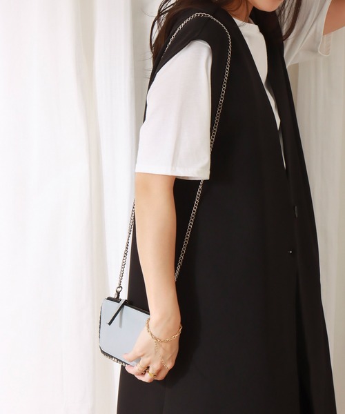 libelle more(リベル モア)の「両面ツイル ロングベスト(ベスト・レディース・ライトカーキ/ブラック/モカ/グレイッシュベージュ/ブラウン/グリーン・L/M)」の22枚目の写真