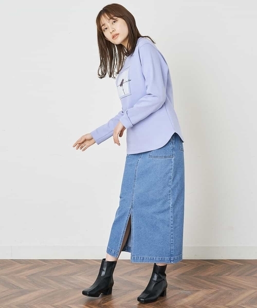 A de a.v.v（アードアー・ヴェ・ヴェ）の「フラワーフォトプリントTシャツ（Tシャツ/カットソー・レディース・ライトパープル/グリーン/ホワイト・38/36）」の10枚目の写真