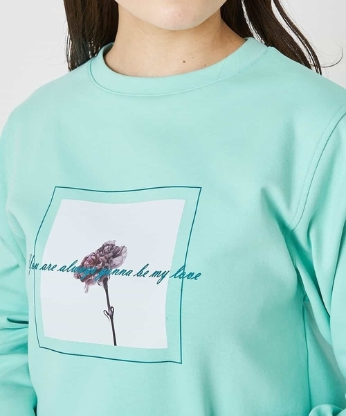 A de a.v.v（アードアー・ヴェ・ヴェ）の「フラワーフォトプリントTシャツ（Tシャツ/カットソー・レディース・ライトパープル/グリーン/ホワイト・38/36）」の19枚目の写真