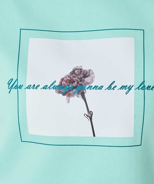 A de a.v.v（アードアー・ヴェ・ヴェ）の「フラワーフォトプリントTシャツ（Tシャツ/カットソー・レディース・ライトパープル/グリーン/ホワイト・38/36）」の22枚目の写真