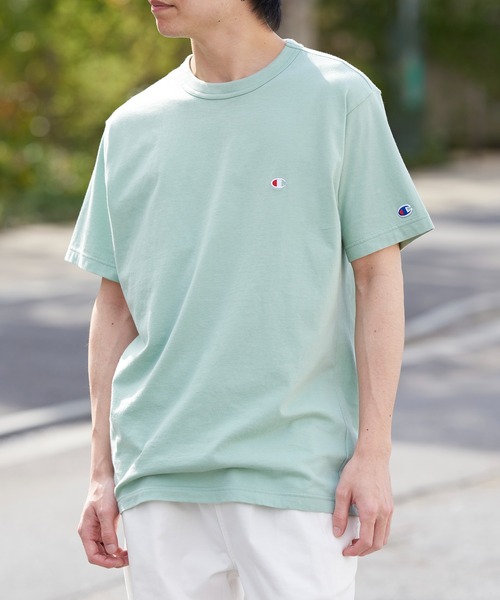 Champion(チャンピオン)の「Champion正規取り扱いアイテム!【Champion】ベーシックロゴTシャツ SHORTSLEEVE T-SHIRT C3-P300(Tシャツ/カットソー・メンズ・ホワイト/ブラック/ベージュ/パープル/ネイビー/グレー/ライム/オレンジ/グリーン・M/L/XL)」の5枚目の写真