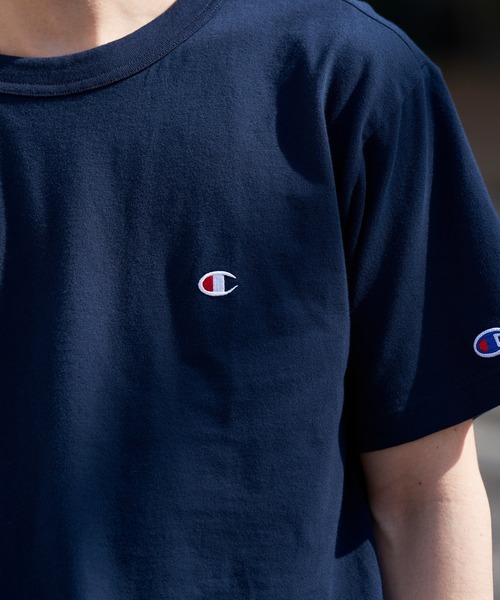 Champion(チャンピオン)の「Champion正規取り扱いアイテム!【Champion】ベーシックロゴTシャツ SHORTSLEEVE T-SHIRT C3-P300(Tシャツ/カットソー・メンズ・ホワイト/ブラック/ベージュ/パープル/ネイビー/グレー/ライム/オレンジ/グリーン・M/L/XL)」の17枚目の写真