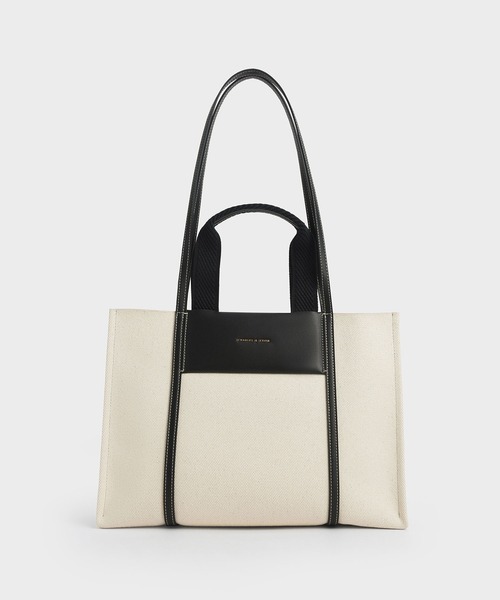 チャールズアンドキース シャリア ラージダブルハンドルトートバッグ CHARLES & KEITH Shalia シャリア ラージダブルハンドルトート