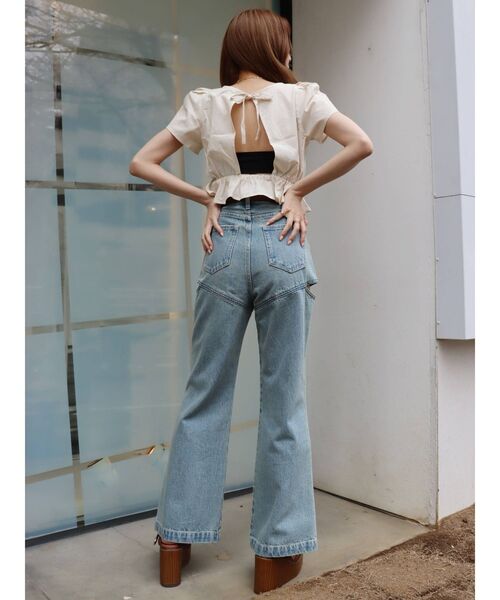 EVRIS（エヴリス）の「バックオープンリボントップス（シャツ/ブラウス・レディース・ホワイト/ブラック/オレンジ・FREE）」の22枚目の写真