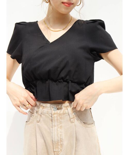 EVRIS（エヴリス）の「バックオープンリボントップス（シャツ/ブラウス・レディース・ホワイト/ブラック/オレンジ・FREE）」の17枚目の写真