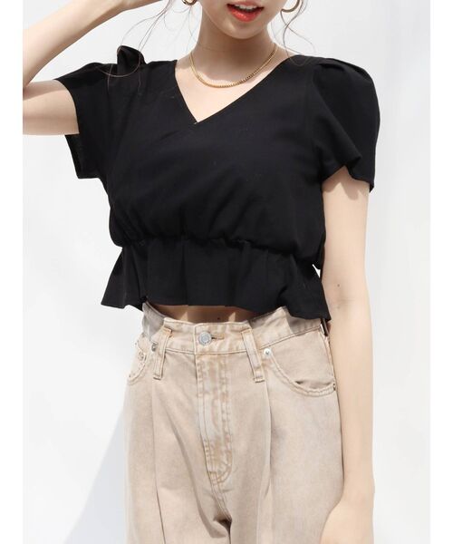 EVRIS（エヴリス）の「バックオープンリボントップス（シャツ/ブラウス・レディース・ホワイト/ブラック/オレンジ・FREE）」の16枚目の写真