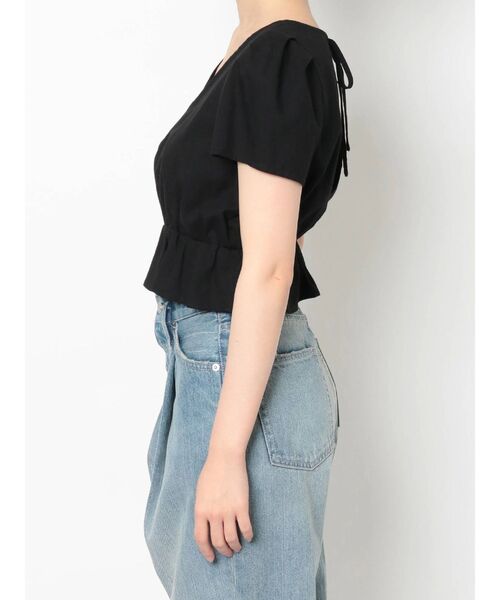 EVRIS（エヴリス）の「バックオープンリボントップス（シャツ/ブラウス・レディース・ホワイト/ブラック/オレンジ・FREE）」の12枚目の写真