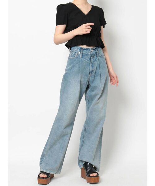 EVRIS（エヴリス）の「バックオープンリボントップス（シャツ/ブラウス・レディース・ホワイト/ブラック/オレンジ・FREE）」の7枚目の写真