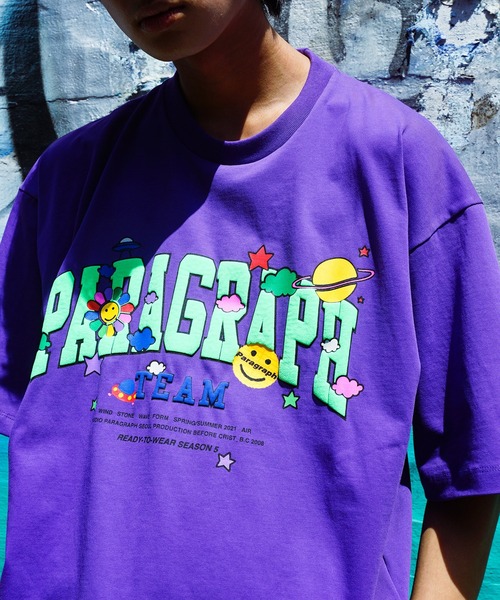 Paragraph（パラグラフ）の「【PARAGRAPH/パラグラフ 】  サークル ロゴ バックプリント Tシャツ LOGO BACK PRINT T-shirt（Tシャツ/カットソー・メンズ・ホワイト/チャコールグレー/グリーン/ブルー/パープル/オフホワイト/ホワイト系その他/その他3/その他6/その他2/その他1/グリーン系その他/グレー系その他/ブルー系その他/その他5/その他/パープル系その他/その他7/ブラック/イエロー/その他4・FREE）」の18枚目の写真