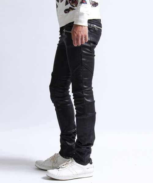 NO ID.（ノーアイディ）の「mp3058 - Cストレッチコーティング加工ライダーススキニーパンツ（その他パンツ・メンズ・ホワイト/ブラック/インディゴブルー・2/1/3）」の5枚目の写真