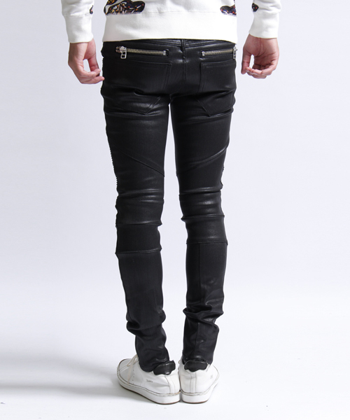 NO ID.（ノーアイディ）の「mp3058 - Cストレッチコーティング加工ライダーススキニーパンツ（その他パンツ・メンズ・ホワイト/ブラック/インディゴブルー・2/1/3）」の10枚目の写真