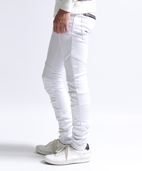 NO ID.（ノーアイディ）の「mp3058 - Cストレッチコーティング加工ライダーススキニーパンツ（その他パンツ・メンズ・ホワイト/ブラック/インディゴブルー・2/1/3）」の12枚目の写真