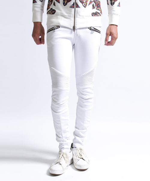 NO ID.（ノーアイディ）の「mp3058 - Cストレッチコーティング加工ライダーススキニーパンツ（その他パンツ・メンズ・ホワイト/ブラック/インディゴブルー・2/1/3）」の16枚目の写真