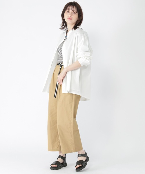 studio CLIP（スタディオクリップ）の「【撥水/UV/防汚】レジャーガチャベルト付きワイドパンツ（その他パンツ・レディース・ブラック/ベージュ/カーキ・FREE）」の5枚目の写真